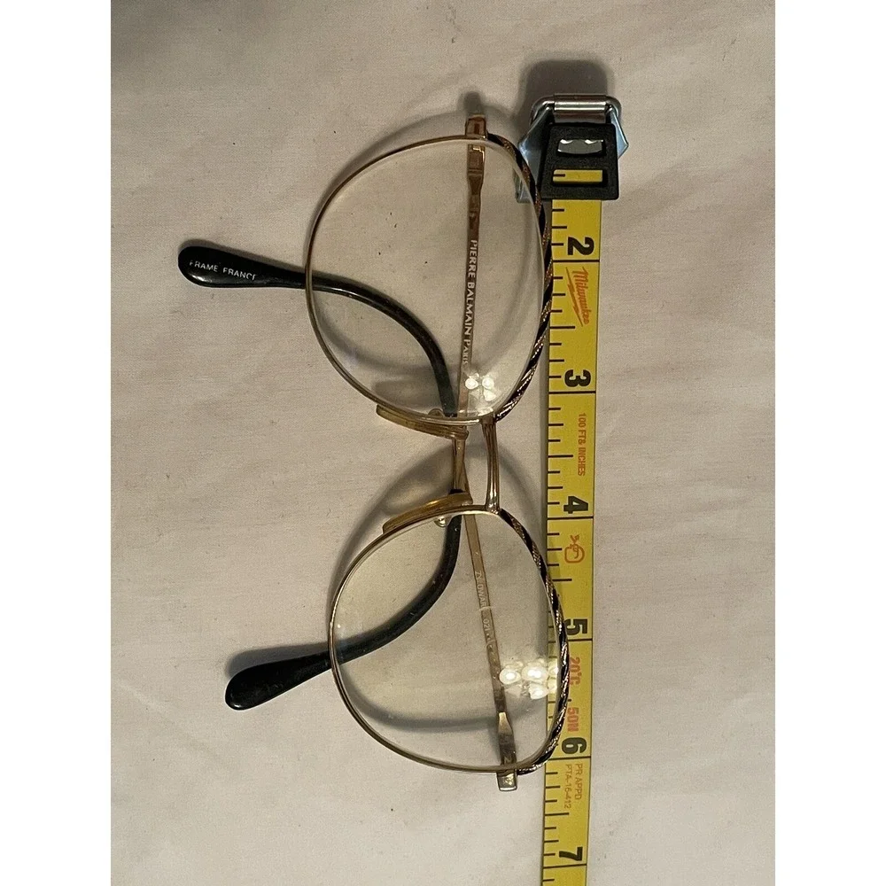 Vintage Balmain‎ Paris 2 Eyeglasses Gold Full Rim Zyloware 021 53[]17-140 France